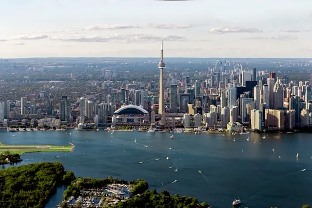 Toronto city skyline at golden hour — Canada's largest startup ecosystem and a top destination for Indian entrepreneurs building global businesses